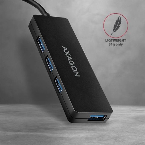 HUE-G1C Hub 4-portowy USB 3.2 Gen 1 SLIM kabel Type-C 14cm HUE-G1C Hub 4-portowy USB 3.2 Gen 1 SLIM kabel Type-C 14cm