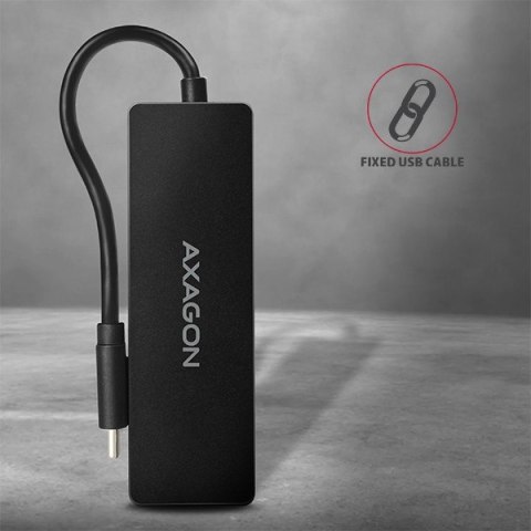 HUE-G1C Hub 4-portowy USB 3.2 Gen 1 SLIM kabel Type-C 14cm HUE-G1C Hub 4-portowy USB 3.2 Gen 1 SLIM kabel Type-C 14cm