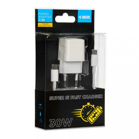 Ładowarka sieciowa ILUC65 GaN 65W USB-C biała Ładowarka sieciowa ILUC65 GaN 65W USB-C biała