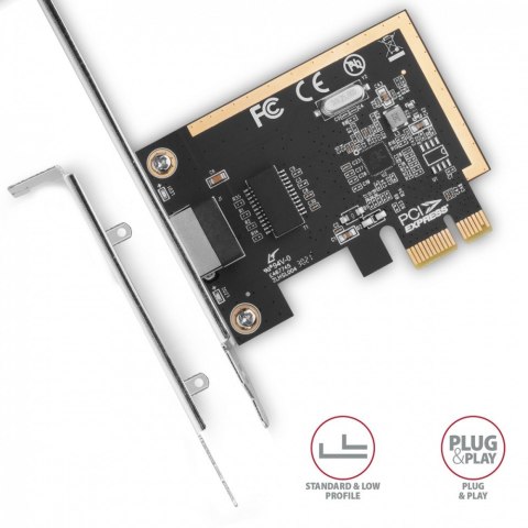 PCEE-GRF Karta sieciowa PCIe 1x Gigabit Ethernet port RJ-45 Realtek SP & LP PCEE-GRF Karta sieciowa PCIe 1x Gigabit Ethernet port RJ-45 Realtek SP & LP