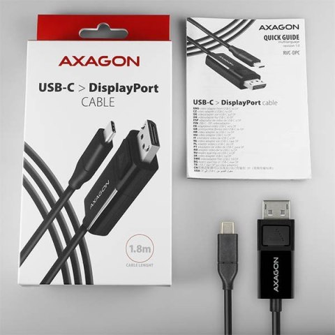 RVC-DPC Konwerter/kabel USB-C -> DisplayPort 1,8m, 4K/60HZ RVC-DPC Konwerter/kabel USB-C -> DisplayPort 1,8m, 4K/60HZ