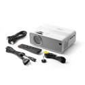Mini projektor rzutnik HD LED 3W biało-szary