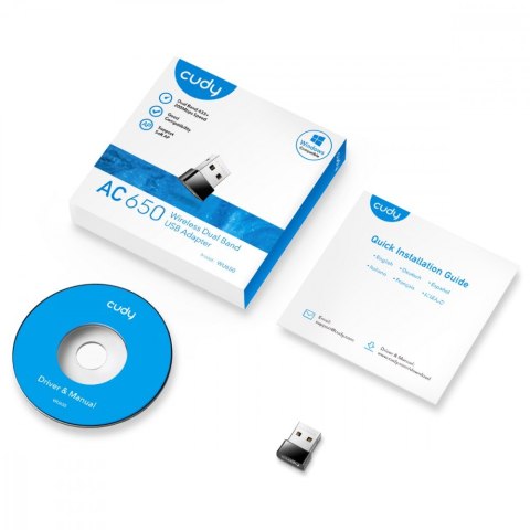 Karta sieciowa WU650 USB 2.0 AC650 Mini Karta sieciowa WU650 USB 2.0 AC650 Mini