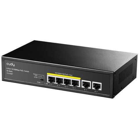 Przełącznik FS1006P 6xFE (4xPoE+) 65W Przełącznik FS1006P 6xFE (4xPoE+) 65W