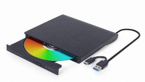 Napęd DVD na USB zewnętrzny DVD-USB-03 czarny Napęd DVD na USB zewnętrzny DVD-USB-03 czarny