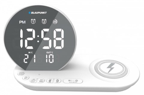Radiobudzik FM PLL/Ładowanie bezprzewodowe/USB/Temperatura wewnętrzna/zewnętrzna/biały/CR85WH CHARGE Radiobudzik FM PLL/Ładowanie bezprzewodowe/USB/Temperatura wewnętrzna/zewnętrzna/biały/CR85WH CHARGE