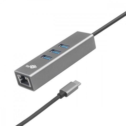 Adapter USB C - RJ45 + 3xUSB A - 1000 Mb/s Adapter USB C - RJ45 + 3xUSB A - 1000 Mb/s