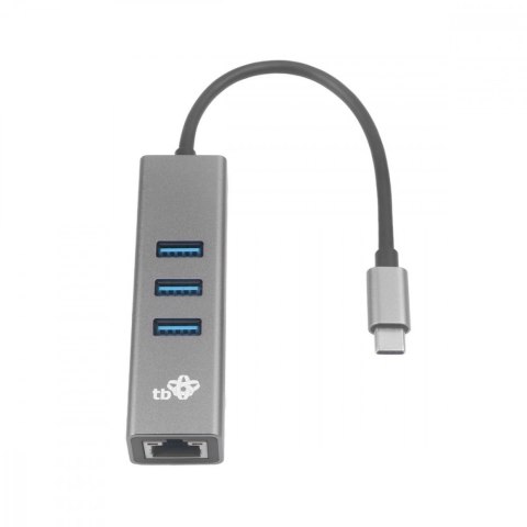 Adapter USB C - RJ45 + 3xUSB A - 1000 Mb/s Adapter USB C - RJ45 + 3xUSB A - 1000 Mb/s