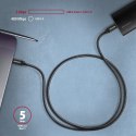 BUCM3-CM15AB Kabel USB-C - USB-C, 1.5m, PD 60W, 3A, ALU, oplot czarny