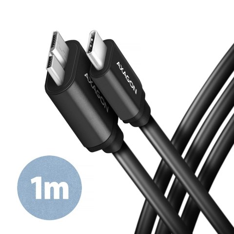 BUMM3-CM10AB Kabel Micro-B USB, USB-C 3.2 Gen 1, 1m, 3A, ALU, PVC Czarny BUMM3-CM10AB Kabel Micro-B USB, USB-C 3.2 Gen 1, 1m, 3A, ALU, PVC Czarny