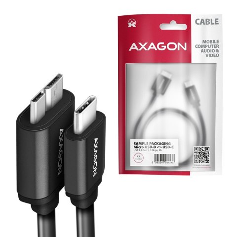BUMM3-CM10AB Kabel Micro-B USB, USB-C 3.2 Gen 1, 1m, 3A, ALU, PVC Czarny BUMM3-CM10AB Kabel Micro-B USB, USB-C 3.2 Gen 1, 1m, 3A, ALU, PVC Czarny