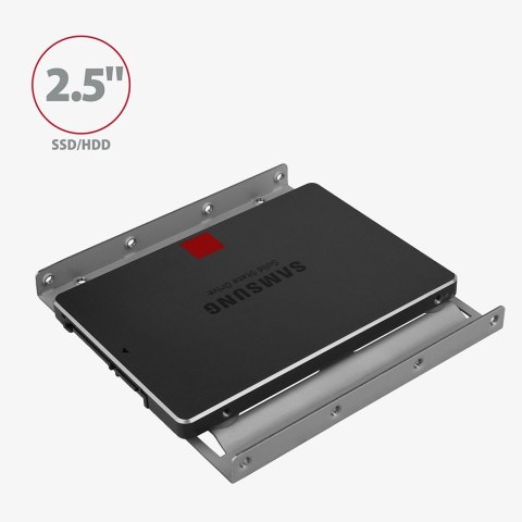 RHD-125S Ramka metalowa do montażu 1x 2.5" HDD w pozycji 3.5", szary RHD-125S Ramka metalowa do montażu 1x 2.5" HDD w pozycji 3.5", szary
