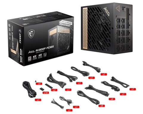 Zasilacz MEG Ai1300P PCIE5 1300W 80PLUS PLATINUM F.MODULAR Zasilacz MEG Ai1300P PCIE5 1300W 80PLUS PLATINUM F.MODULAR