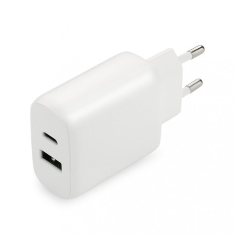 Ładowarka USB/USB-C QC3.0 25W Biała Ładowarka USB/USB-C QC3.0 25W Biała