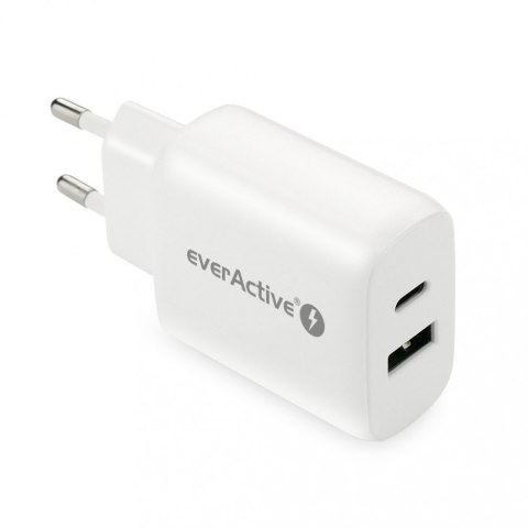 Ładowarka USB/USB-C QC3.0 25W Biała Ładowarka USB/USB-C QC3.0 25W Biała