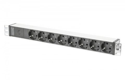 Listwa zasilająca PDU 19" Rack, 8x gniazdo schuko, 2.0m, 1x wtyk C14, 10A Aluminiowa Listwa zasilająca PDU 19" Rack, 8x gniazdo schuko, 2.0m, 1x wtyk C14, 10A Aluminiowa