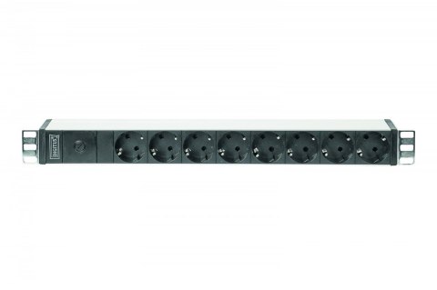 Listwa zasilająca PDU 19" Rack, 8x gniazdo schuko, 2.0m, 1x wtyk C14, 10A Aluminiowa Listwa zasilająca PDU 19" Rack, 8x gniazdo schuko, 2.0m, 1x wtyk C14, 10A Aluminiowa