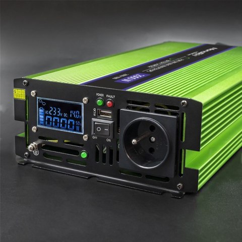 Przetwornica napięcia Monolith | ładowanie baterii | UPS | 1000W | 2000W | 12V na 230V | Czysty Sinus | LCD Przetwornica napięcia Monolith | ładowanie baterii | UPS | 1000W | 2000W | 12V na 230V | Czysty Sinus | LCD