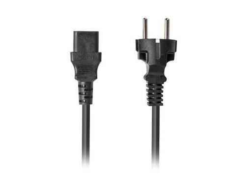 Kabel zasilający CEE 7/7 -> C320 C13 1.8m prosty, czarny Kabel zasilający CEE 7/7 -> C320 C13 1.8m prosty, czarny