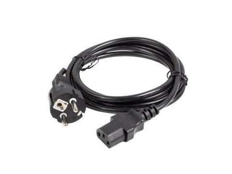 Kabel zasilający CEE 7/7 -> C320 C13 1.8m prosty, czarny Kabel zasilający CEE 7/7 -> C320 C13 1.8m prosty, czarny