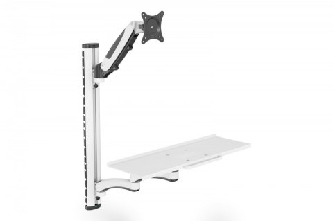 Ramię naścienne pojedyncze 1xLCD + klawiatura, max. 32" i 8kg uchylno-obrotowe 360° (PIVOT) Ramię naścienne pojedyncze 1xLCD + klawiatura, max. 32" i 8kg uchylno-obrotowe 360° (PIVOT)