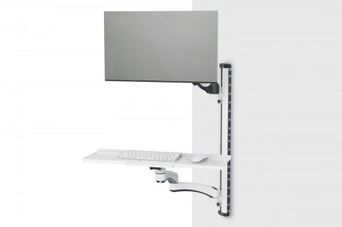 Ramię naścienne pojedyncze 1xLCD + klawiatura, max. 32" i 8kg uchylno-obrotowe 360° (PIVOT) Ramię naścienne pojedyncze 1xLCD + klawiatura, max. 32" i 8kg uchylno-obrotowe 360° (PIVOT)