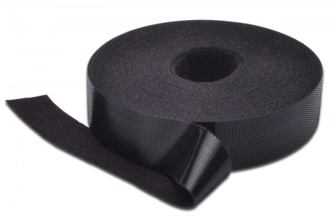 Taśma rzepowa do okablowania strukturalnego, szerokość 20 mm, rolka 10 m, Czarna Taśma rzepowa do okablowania strukturalnego, szerokość 20 mm, rolka 10 m, Czarna