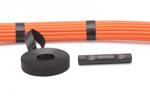 Taśma rzepowa do okablowania strukturalnego, szerokość 20 mm, rolka 10 m, Czarna Taśma rzepowa do okablowania strukturalnego, szerokość 20 mm, rolka 10 m, Czarna