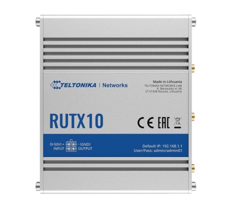 Router RUTX10 3xLAN, 1xWAN, BLE, WI-FI Router RUTX10 3xLAN, 1xWAN, BLE, WI-FI