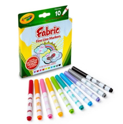 Markery do tkanin Crayola 10 sztuk Markery do tkanin Crayola 10 sztuk