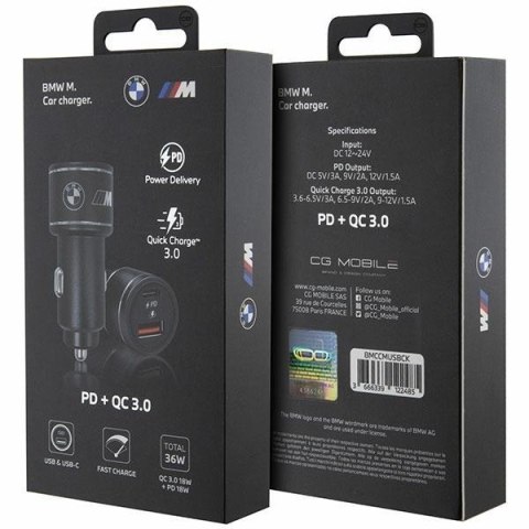 Ładowarka samochodowa 20W PD-QC 3.0 Fast Charging Czarna Ładowarka samochodowa 20W PD-QC 3.0 Fast Charging Czarna