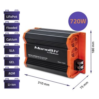 Ładowarka Monolith DC-DC do akumulatorów LiFePO4 AGM 12V-12V | 60A | 720W