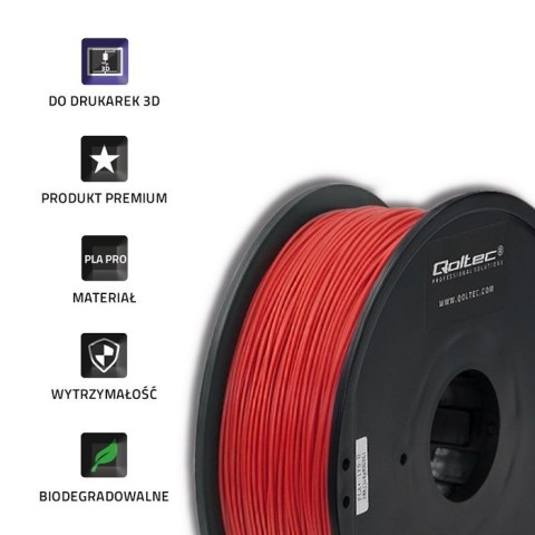 Profesjonalny filament do druku 3D | PLA PRO | 1.75mm | 1kg | Czerwony Profesjonalny filament do druku 3D | PLA PRO | 1.75mm | 1kg | Czerwony