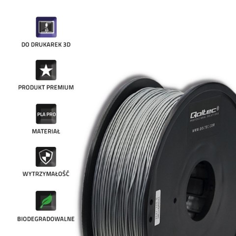 Profesjonalny filament do druku 3D | PLA PRO | 1kg | 1.75mm | Srebrny Profesjonalny filament do druku 3D | PLA PRO | 1kg | 1.75mm | Srebrny