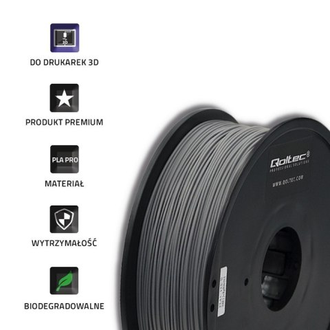 Profesjonalny filament do druku 3D | PLA PRO | 1kg | 1.75mm | Szary Profesjonalny filament do druku 3D | PLA PRO | 1kg | 1.75mm | Szary