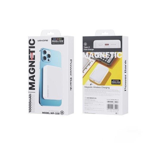 Powerbank indukcyjny 10000 mAh Fast Charging PD 20W MagSafe Biały Powerbank indukcyjny 10000 mAh Fast Charging PD 20W MagSafe Biały