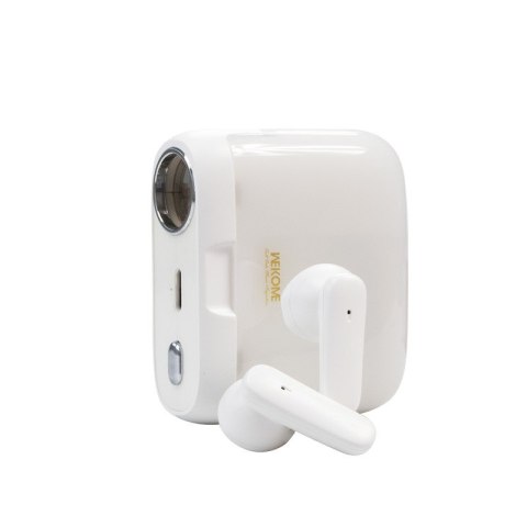Słuchawki bezprzewodowe S28 Pop Digital Series - Bluetooth V5.3 TWS z etui ładującym z funkcją projektora Białe Słuchawki bezprzewodowe S28 Pop Digital Series - Bluetooth V5.3 TWS z etui ładującym z funkcją projektora Białe