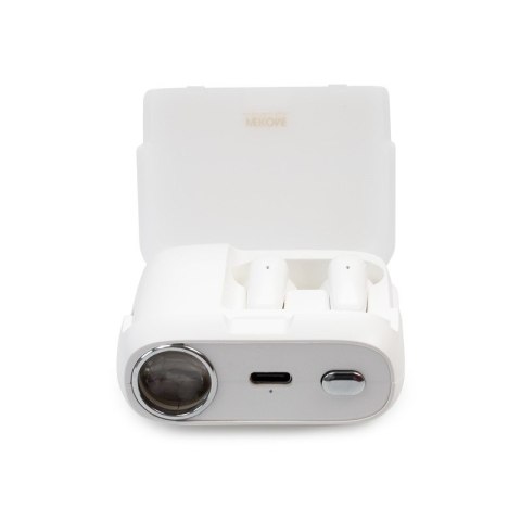 Słuchawki bezprzewodowe S28 Pop Digital Series - Bluetooth V5.3 TWS z etui ładującym z funkcją projektora Białe Słuchawki bezprzewodowe S28 Pop Digital Series - Bluetooth V5.3 TWS z etui ładującym z funkcją projektora Białe