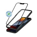 Szkło ochronne Anti-Bacterial 3D Armour Glass iPhone 16e / iPhone 14 / iPhone 13 / iPhone 13 Pro z ramką instalacyjną