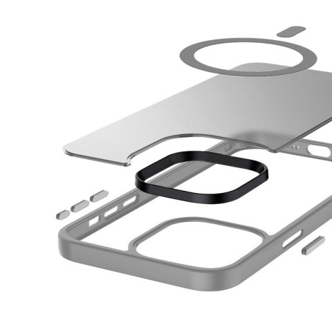 Etui Hybrid Frost MAG Cover iPhone 15 Pro Max MagSafe Szare Etui Hybrid Frost MAG Cover iPhone 15 Pro Max MagSafe Szare