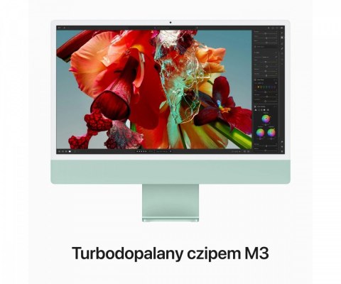 IMac 24 cale: M3 8/10, 8GB, 512GB SSD - Zielony IMac 24 cale: M3 8/10, 8GB, 512GB SSD - Zielony
