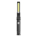 Lampa warsztatowa akumulatorowa COB LED 3W + SMD 1W, USB-C, 150 lm, obrotowa głowica, magnes, FL-03