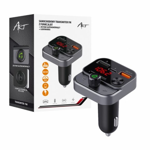 Transmiter samochodowy FM MP3 z funkcją BT,USB LCD FM-84B QC3.0 Transmiter samochodowy FM MP3 z funkcją BT,USB LCD FM-84B QC3.0