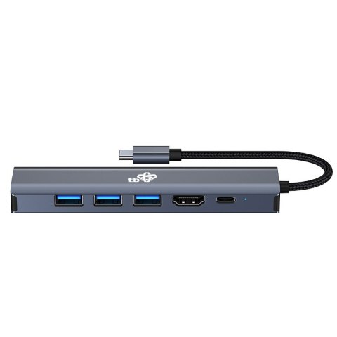 Adapter HUB USB C 6w1 - HDMI, USBx3, PD, RJ-45 Adapter HUB USB C 6w1 - HDMI, USBx3, PD, RJ-45