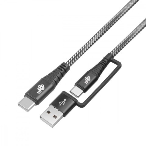Kabel 2w1: USB C - USB C z nakładką USB A, 1.2 m Kabel 2w1: USB C - USB C z nakładką USB A, 1.2 m