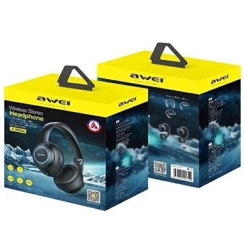 Słuchawki stereo Bluetooth A300BL nauszne Czarne Słuchawki stereo Bluetooth A300BL nauszne Czarne