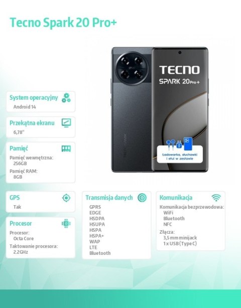 Smartfon Spark 20 PRO+ KJ7 256+8 Temporal Orbits
