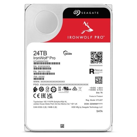 Dysk IronWolf Pro 24TB 3,5'' SATA ST24000NT002 Dysk IronWolf Pro 24TB 3,5'' SATA ST24000NT002