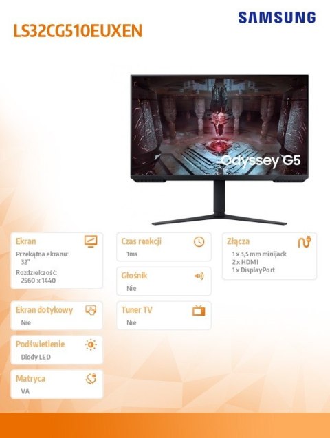 Monitor 32 cale LS32CG510EUXEN