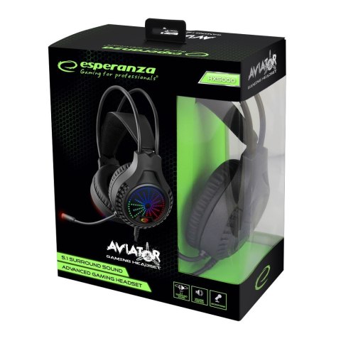 Słuchawki z mikrofonem Gaming 5.1 Aviator Słuchawki z mikrofonem Gaming 5.1 Aviator